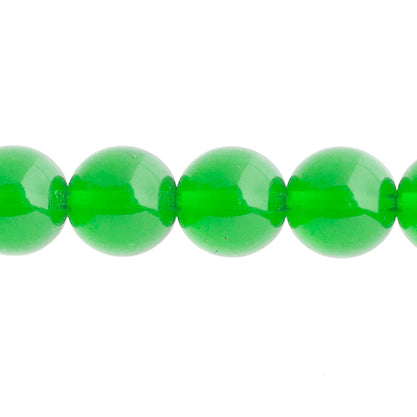 Czech Druk Beads Transparent Peridot