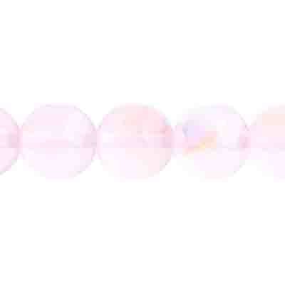 Czech Druk Beads 10mm Transparent Rose AB Strands