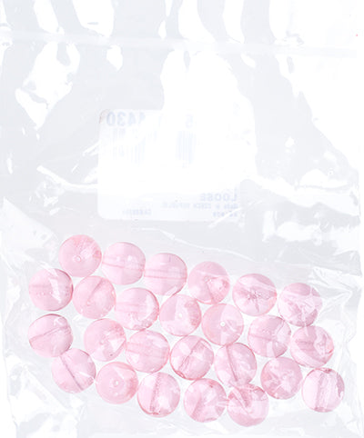 Czech Druk Beads Transparent Light Rose