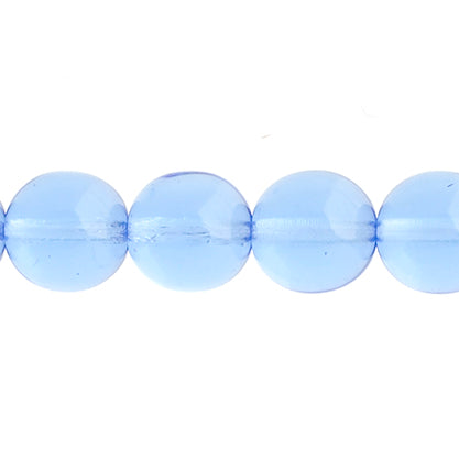 Czech Druk Beads Transparent Light Sapphire