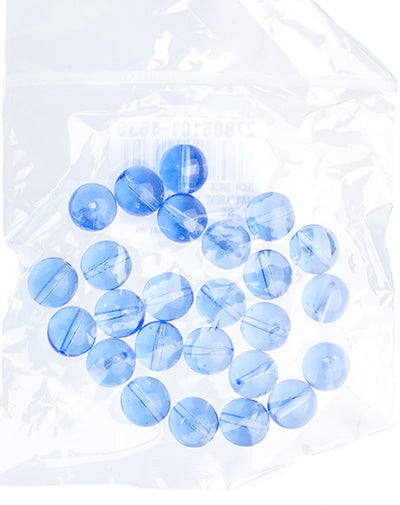 Czech Druk Beads Transparent Light Sapphire