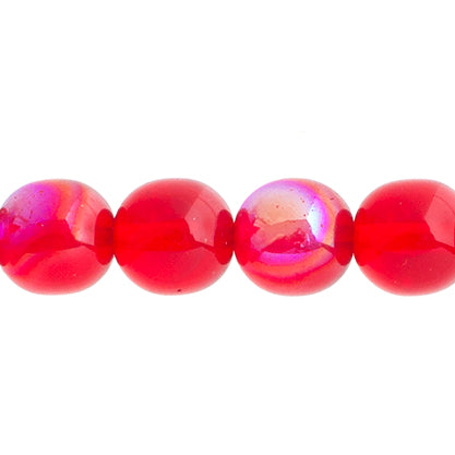 Czech Druk Beads Transparent Siam AB