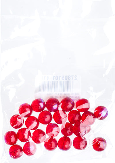 Czech Druk Beads Transparent Siam AB