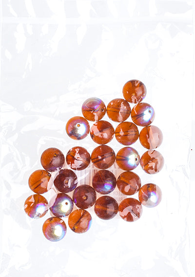 Czech Druk Beads Transparent Topaz AB