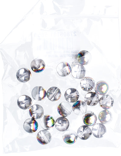 Czech Druk Beads Transparent Crystal Medium Vitrail