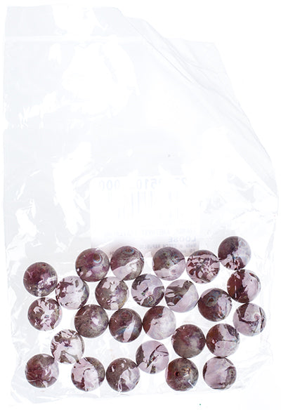 Czech Druk Beads Transparent Amethyst Travertine