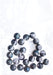 Czech Druk Beads Transparent Dark Blue Travertine