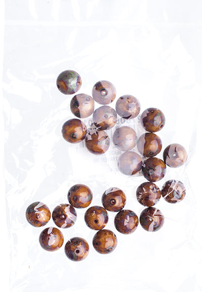 Czech Druk Beads Opaque Ivory Travertine