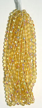 Glass 6mm Round Bead Strung 