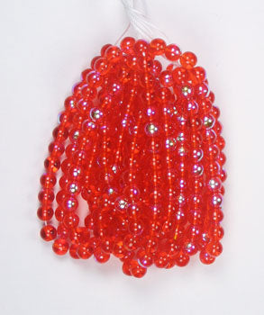 Glass 6mm Round Bead Strung 