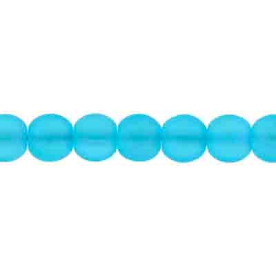 Glass 6mm Round Bead Strung Matte