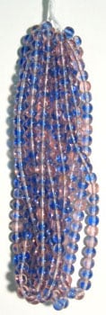 Glass 6mm Round Bead Strung 2-Tone