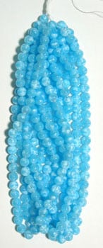 Glass 6mm Round Bead Strung 2-Tone