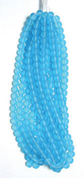 Glass 6mm Round Bead Strung Matte