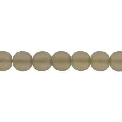Glass 6mm Round Bead Strung Matte