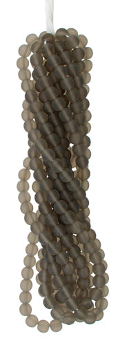 Glass 6mm Round Bead Strung Matte