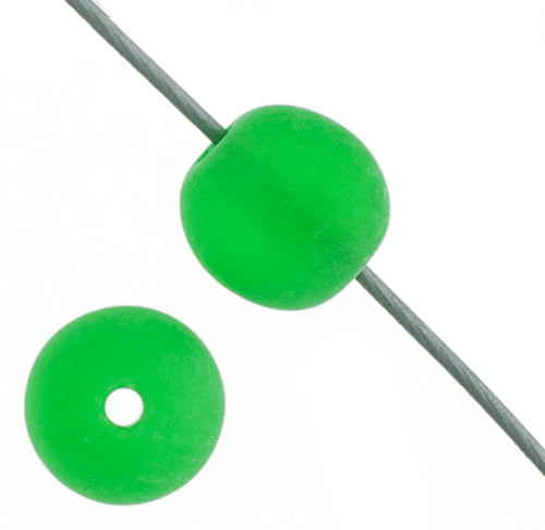 Glass 6mm Round Bead Strung Matte