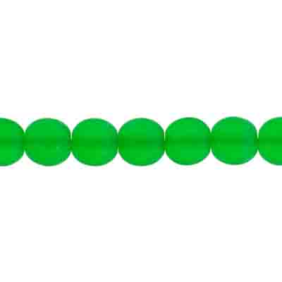 Glass 6mm Round Bead Strung Matte