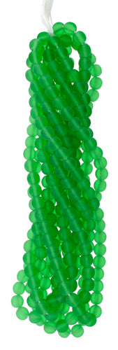 Glass 6mm Round Bead Strung Matte