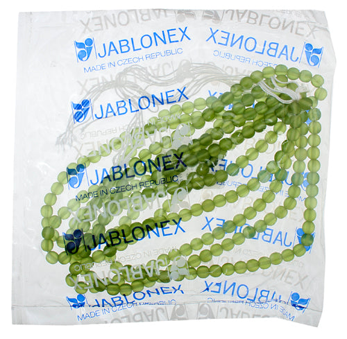 Glass 6mm Round Bead Strung Matte