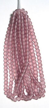 Glass 6mm Round Bead Strung Matte