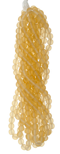 Glass 6mm Round Bead Strung Matte