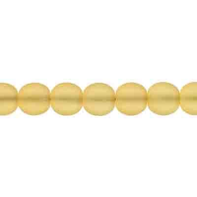 Glass 6mm Round Bead Strung Matte