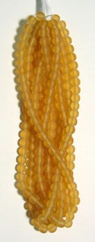 Glass 6mm Round Bead Strung Matte