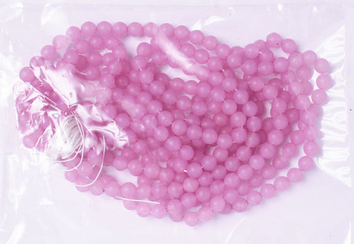 Glass 6mm Round Bead Strung Matte