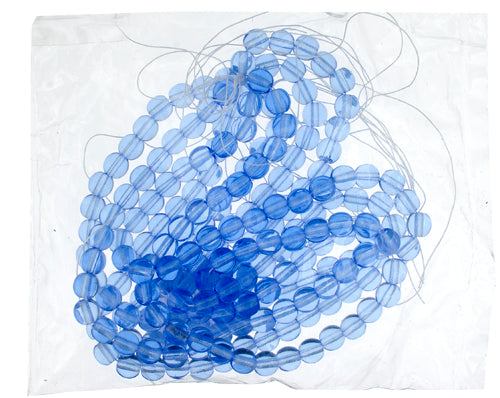 Glass 8mm Round Bead Strung - Large Hole