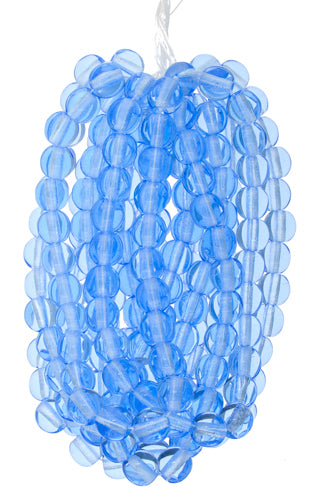 Glass 8mm Round Bead Strung - Large Hole