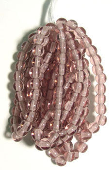 Glass 8mm Round Bead Strung - Large Hole