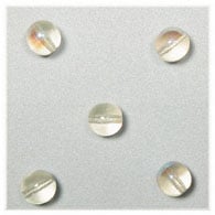 Glass 8mm Round Bead Aurora Borealis Strung 