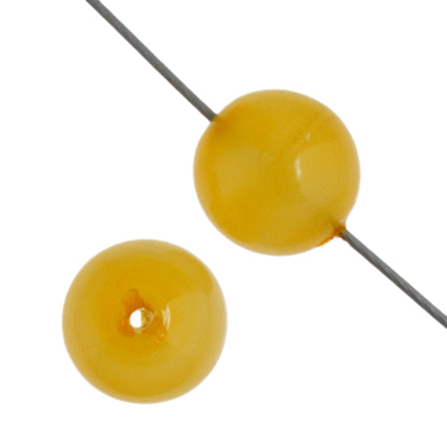 Glass 8mm Round Bead Opaque Strung 