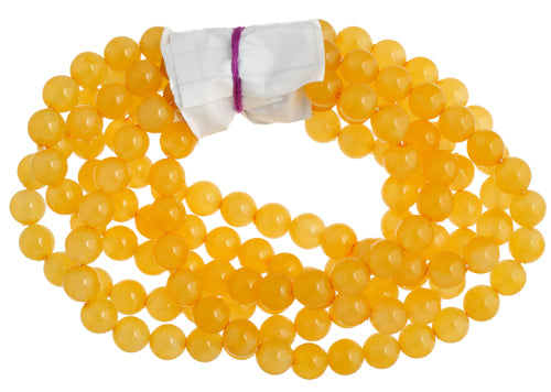 Glass 8mm Round Bead Opaque Strung 