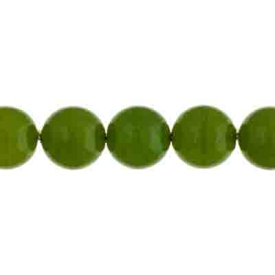 Glass 8mm Round Bead Opaque Strung