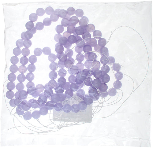 Glass 8mm Round Bead Opaque Strung 