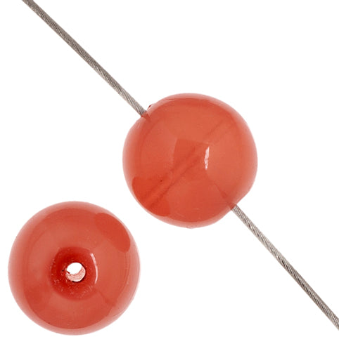 Glass 8mm Round Bead Opaque Strung 