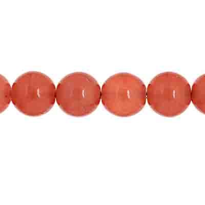 Glass 8mm Round Bead Opaque Strung