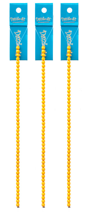 Czech Glass Beads 8in Strand Sunny Ochre