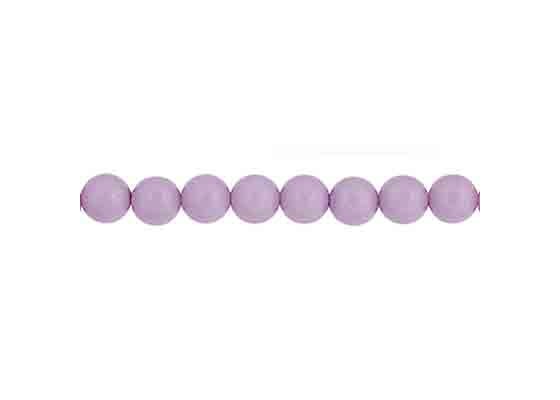 Czech Glass Beads 8in Strand Lavender Fog