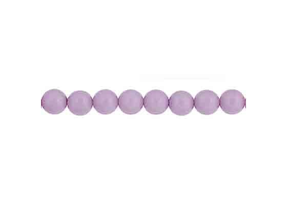 Czech Glass Beads 8in Strand Lavender Fog