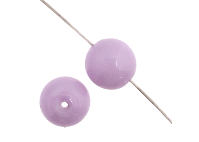 Czech Glass Beads 8in Strand Lavender Fog