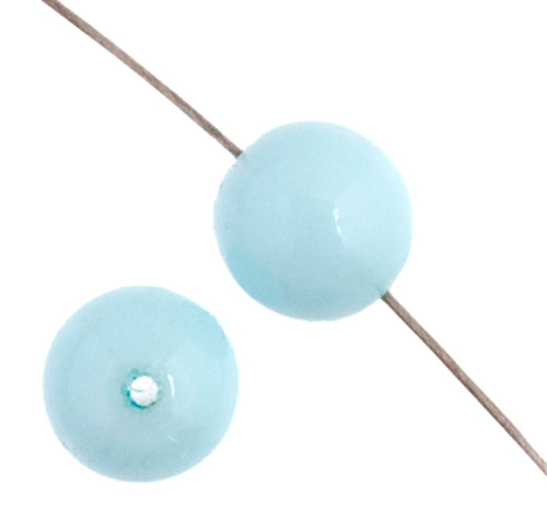 Czech Glass Beads 8in Strand Starlight Blue