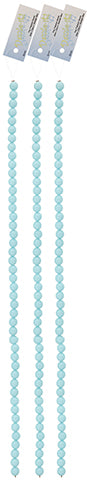Czech Glass Beads 8in Strand Starlight Blue