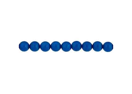 Czech Glass Beads 8in Strand Nautical Blue
