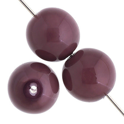 Czech Glass Beads 8in Strand Rose Taupe