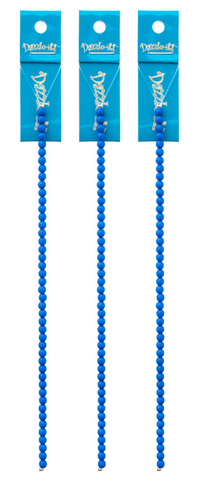 Czech Glass Beads 8in Strand Mykonos Blue