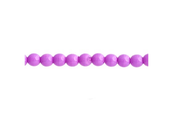 Czech Glass Beads 8in Strand African Violet