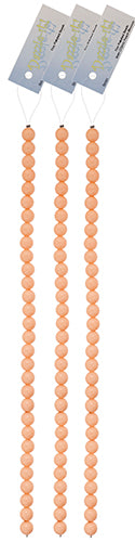 Czech Glass Beads 8in Strand Peach Blossom